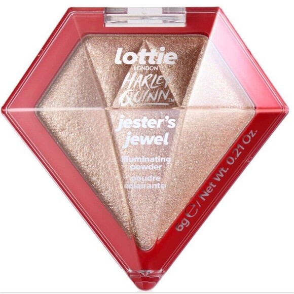 Lottie London Harley Quinn Gold Powder Eyeshadow Blending Diamond Lipstick 4 - Picture 4 of 9